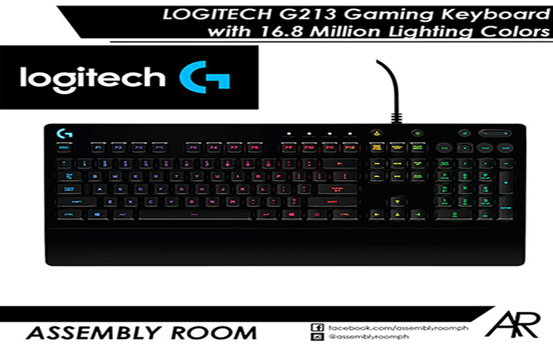 Logitech Prodigy RGB Gaming Keyboard, 16.8 Million Colors Mech-Dome Backlit Keys Dedicated Media Controls Spill-Resistant Durable | Computer Services